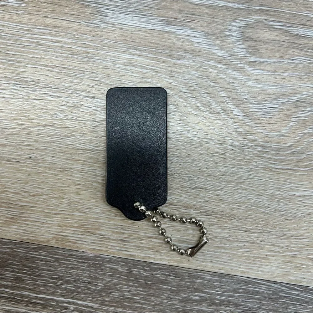 Coach Black Leather Key Holder